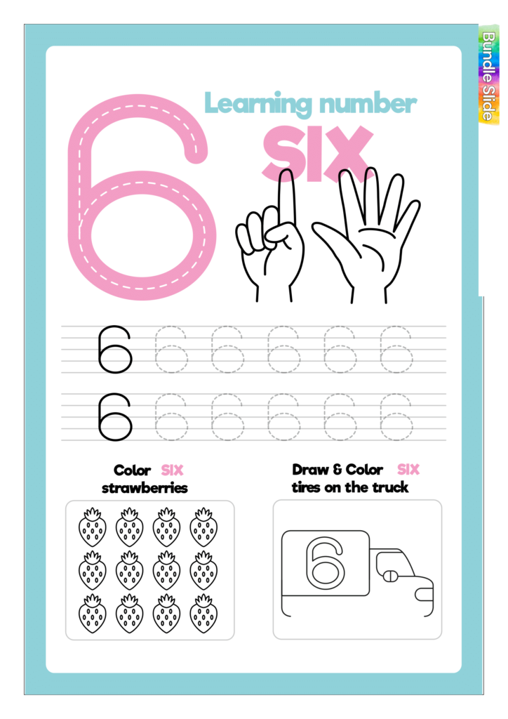 Number Tracing Worksheets for Kids (6 to 10)